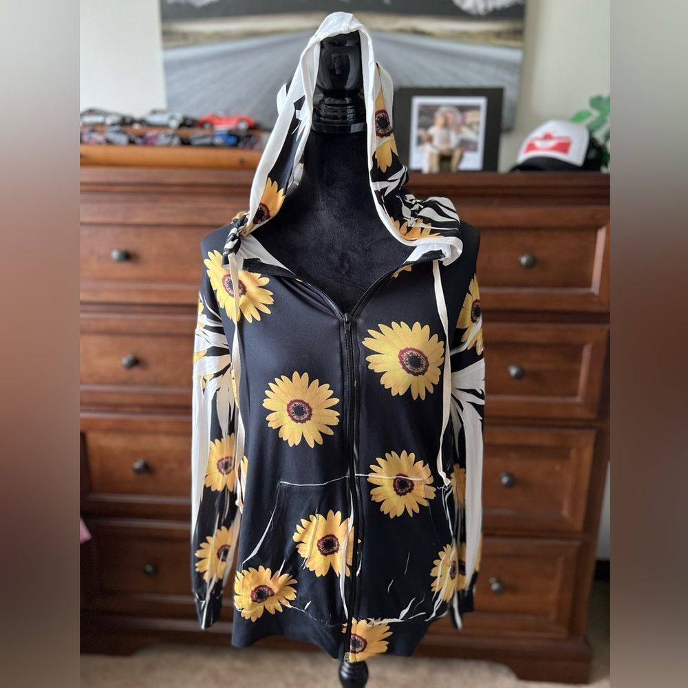 Sunflower Zip-Up Hoodie